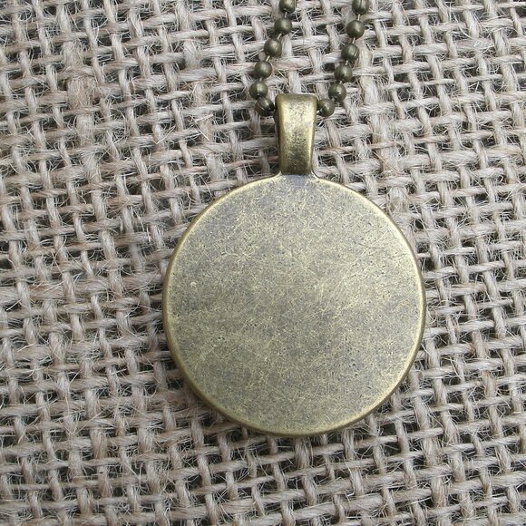 Pentacle Glass Cabochon Pendant Necklace - Picture 4 of 11